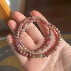 Watermelon tourmaline bracelet